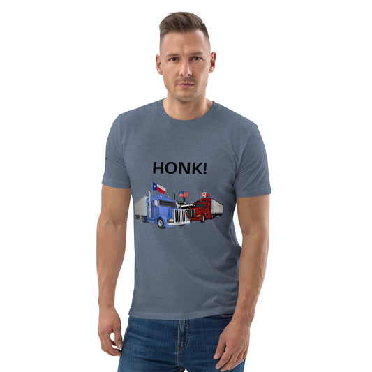 HONK - larger lower logo - Unisex organic cotton t-shirt